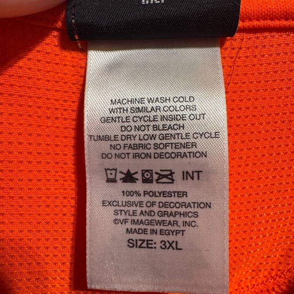 Harley Davidson Men’s Orange Sleeveless Muscle Shirt Dri-Fit Sz 3XL - Picture 8 of 8